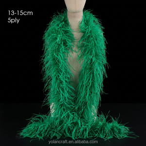 Vente en gros de boa en plumes d'autruche de 8 à 10 cm, longue écharpe en plumes pour la décoration de mariage, les vêtements, la décoration de fête - Product Image 5