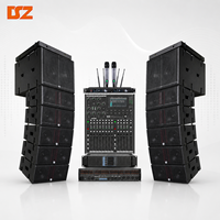 Enceintes Line Array Passives Mini Portables DSZ MY-208X+MY-18XD à Deux Voies avec Haut-parleurs de 12 pouces et Boîtier en Contreplaqué de Bouleau de 18 mm pour Concerts