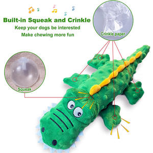 Peluche froissée pour chiot dentition alligator mâcher peluche petits chiens moyens jouets Crocodile grinçant - Product Image 5