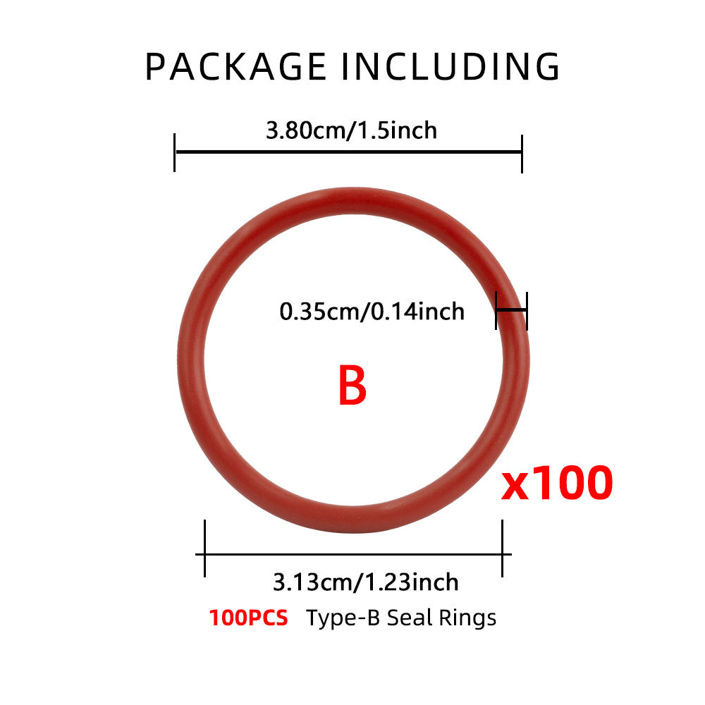 Red(100PCS 38*31.34*3.53MM O-rings)