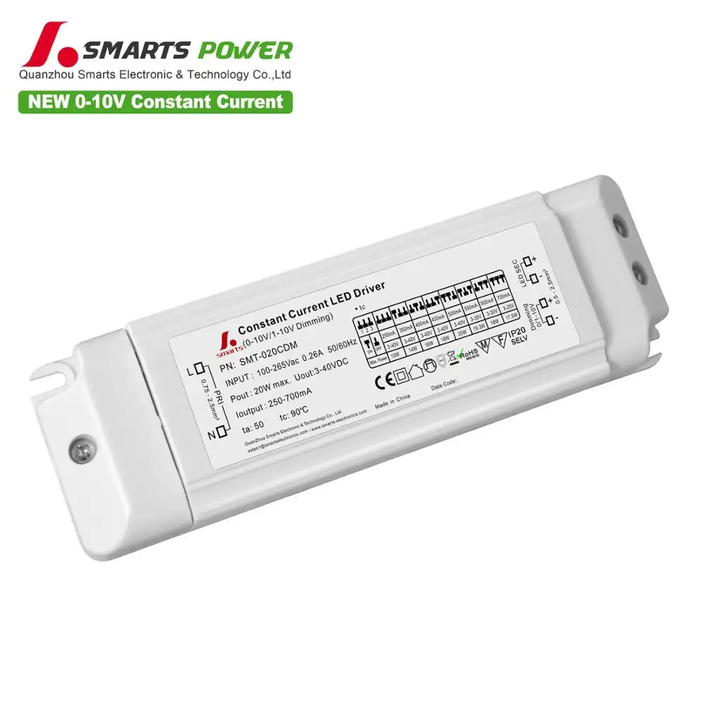 20w 0-10v/pwm karartma sabit akım led sürücü titreşimsiz