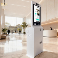 Kiosque de paiement avec écran tactile capacitif, terminal libre-service pour banque, compatible SDK, boîtier métallique, montage mural, système d'exploitation Android/Windows