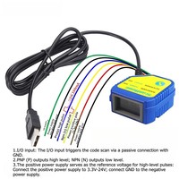 Escáner de Código de Barras Fijo de Alto Rendimiento con Mega-Píxeles Integrados, Lector de Códigos de Barras USB 1D/2D, QR, para Industria, Logística, Industrial