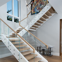 Escaliers à double poutre haute résistance, faciles à installer, avec design et couleur personnalisés
