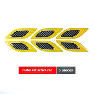6 pièces/ensemble autocollants réfléchissants de voiture autocollant d'avertissement de sécurité anti-rayures pour camion Auto moteur accessoires décoratifs extérieurs - Product Image 5