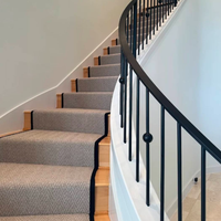 LD-Metal Collier de balustre rond en fer forgé noir de 5/8 po pour rampes d'escalier et décoration d'escaliers