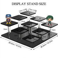 Présentoir en acrylique pour figurines Funko POP, organisateur de parfums à 9 niveaux et présentoir de rangement, supports de présentation pour cupcakes