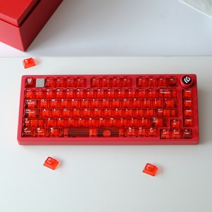 Aifei đỏ trong suốt Bàn Phím Cơ khí <span class=keywords><strong>Keycaps</strong></span> 114 phím <span class=keywords><strong>Razer</strong></span> tương thích 61/75/87 PC chất liệu in ấn gốc Tiếng Anh - Product Image 5