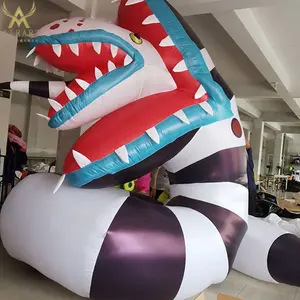 high quality cloth inflatable Beetlejuice Sandworm mascot/ hot sale halloween snake