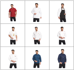 OEM blanco italiano <span class=keywords><strong>Chef</strong></span> uniforme hombres mujeres manga larga cocina chaqueta para restaurante y Hotel ropa de cocina - Product Image 5