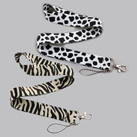 Lanière porte-clés mignonne pour enseignant, accessoires de sublimation, lanière noire tissée, impression de lanières en polyester pour infirmière avec logo personnalisé