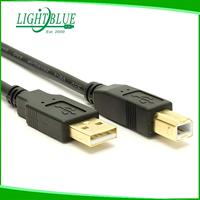 Cable de alta velocidad chapado en oro USB 2,0 Cable A a B para teclado Midi, monitor, instrumento, sistema de luz estroboscópica Mac PC