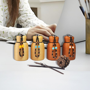 Bamboo Woven Porcelain Thermos Cup Handmade Retro Tea Water Bottle For Car And Gift Customization - Product Image 1