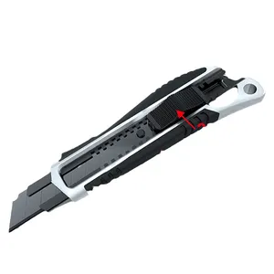Caja de cuchillas de presión resistente, cuchillo de 18mm de hoja negra SK4