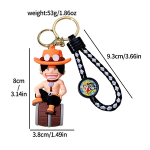 Mới Nhất Nhật Bản Hoạt Hình Luffy Silicone Móc Chìa Khóa 7 Phong Cách Phim Hoạt Hình Nhân Vật Mềm Cao Su Móc Chìa Khóa Mặt Dây Chuyền - Product Image 6