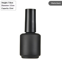 Botella de Gel para Uñas Transparente Personalizada de 15 ml, Botella Redonda de Gel para Uñas Color Ámbar, a Prueba de Luz Negra, MOQ Flexible