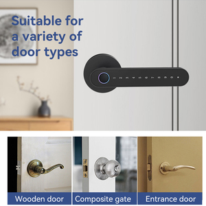 Kasman nguồn giá thông minh cửa xử lý khóa bảo mật cao khóa xi lanh chống trộm cửa trước Thông minh vân tay Khóa cửa kỹ thuật số - Product Image 3