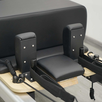 Machine de Pilates Reformer professionnelle en aluminium, noire, pour studio commercial, avec ensemble d'exercices, en promotion