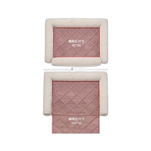 Coussin pour chien, tapis rafraîchissant rectangulaire pour chiens, 40x60 cm et 100x60 cm, avec rembourrage en fibre de polyester, couleur grise - Product Image 1