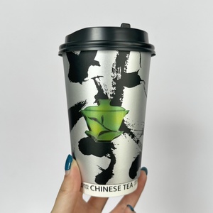 Tốt Nhất Bán Thân Thiện Với Môi Dùng Một Lần Cốc Giấy Có Nắp Đậy Tùy Chỉnh In Thiết Kế Cốc Giấy Cho Đồ Uống Nóng Cà Phê Trà Lắc - Product Image 4