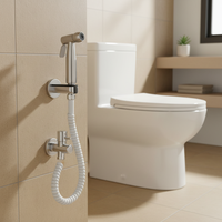 Pommeau de Douche Haute Pression en Acier Inoxydable Homerain, Finition Brossée, Fixation Murale Simple, Garantie 3 Ans