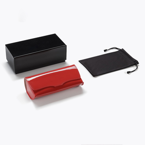 Finewell thương hiệu sang trọng Kính mát hộp giấy biểu tượng tùy chỉnh PU kính trường hợp Set High End Eyewear phụ kiện với làm sạch vải - Product Image 1