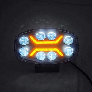 Luces Antiniebla/de Conducción LED de 10 Pulgadas, Foco LED de 24V para Camión, Faro Delantero LED <span class=keywords><strong>4x4</strong></span> Blanco Ámbar, Luces para Remolque - Product Image 5