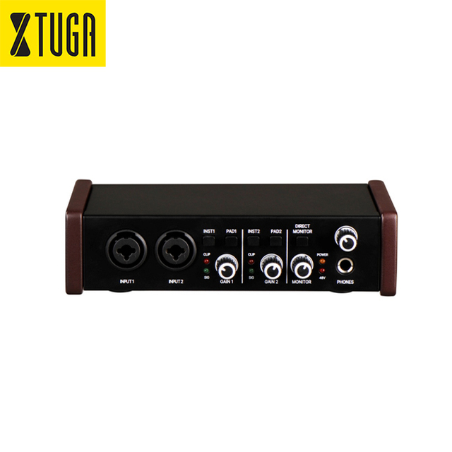 Xtuga UL-22C Professional Studio Recording Mini Audio Interface 2 Input USB Sound Card & Mixer