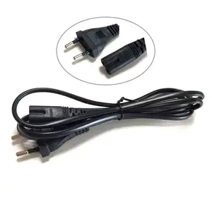 Nhà Máy Giá AC Power Cord Cable Với EU Cắm 2pin Adapter Dây Điện Châu Âu