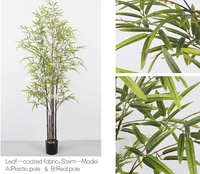 Plantes en pot en bambou artificiel, fausses plantes en bambou, bonsaï avec des poteaux en bambou véritable ou en plastique pour une utilisation en intérieur et en extérieur