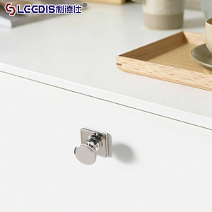 Legdis <b>Wardrobe</b> Door Handle Zinc Alloy Square Spherical Minimalist Cabinet Drawer Knob <b>Single</b> Hole Durable Furniture Hardware - Product Image 2