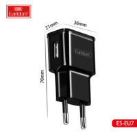 EARLDOM pour Samsung S10 S9 S8 Chargeur rapide d'origine 5V 2.1A Prise US/EU/UK Adaptateur de voyage Chargeur mural rapide