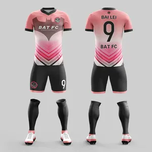 Kaus sepak bola kustom kaus sepak bola desain buatan Tiongkok Jersey sepak bola Anda sendiri