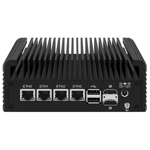12th Gen Firewall Router N100 Quad Core 4xi226-V 2.5G DDR5 2*USB3.2 4*USB2.0 2*NVMe 2*SATA Proxmox Server Fanless Mini PC