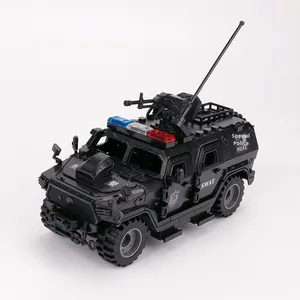 Hummer Chiến Binh Swat Phù Hợp Với Xây Dựng Khối Nhựa Hình Quân Sự Đồ Chơi Cho Bé Trai Ma Bọc Thép Xe Lắp Ráp Đồ Chơi - Product Image 3