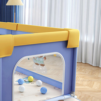 Sortie d'usine 2024 nouveau bébé clôture tissu moderne dessin animé conception parc pliant berceau en plastique pour chambre à manger et hôtel utilisation