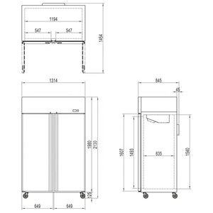 Four-door Refrigerator Commercial Four-door Hotel Kitchen <b>Freezer</b> Stainless Steel Double Temperature Preservation Refrigerating - Product Image 6