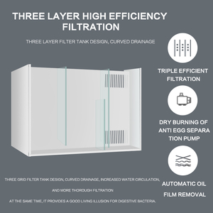 50cmcoral Purification et Filtration Filtre Latéral Réservoir de Poissons Réservoir de Poissons en Verre Filtre Latéral Angle Droit Verre <span class=keywords><strong>Aquarium</strong></span> Réservoir de Poissons - Product Image 5