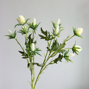 Simulation de fleur artificielle de bonne qualité, 10 têtes, <span class=keywords><strong>Eryngium</strong></span> <span class=keywords><strong>Foetidum</strong></span>, décoration florale de salon - Product Image 2