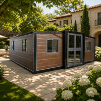 Module de vie de luxe haut de gamme, préfabriqué, en panneaux sandwich, pliable, de style Mid-Century Modern, pour hôtel, configuration 1