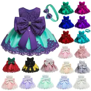 Heißer verkauf neue mode großhandel sommer prinzessin taufe weiß sleeveless weihnachten party kinder kinder baby mädchen kirche kleider