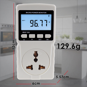 Medidor de Consumo de Energía, Diseño de Enchufe, Pantalla LCD, Función de Alarma, Medidor de Potencia Digital para Escuelas y Fábricas - Product Image 6
