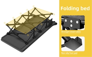 Cama Plegable Portátil Moderna y Cómoda para Acampar, para Adultos, Actividades al Aire Libre, Senderismo, Viajes, Dormitorio, Hospital, Hotel, Sala de Estar - Product Image 4