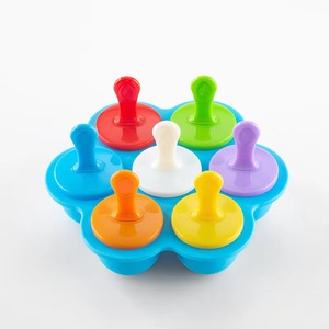 7-Cavity Plastic Stick Small Baby Teething DIY Homemade Egg Bites Mold Picolé Ice Cube Bola Maker Ice Cream Tools - Product Image 3