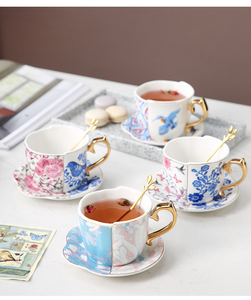 Ceramic Coffee <b>Cup</b> and Saucer Set, INS Nordic Rustic Style, British Creative Black Tea <b>Cup</b>, Afternoon Tea <b>Cup</b> and Saucer - Product Image 3