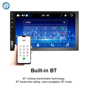 Henmall 7 pulgadas 2DIN Pantalla táctil universal Compatible con tarjeta SD y USB <span class=keywords><strong>Reproductor</strong></span> de DVD para automóvil BT incorporado - Product Image 4
