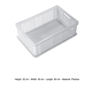 <b>Stackable</b> Perforated Service <b>Box</b> 60 × 40 × 32 h cm, without Lid Giganplast - Product Image 3