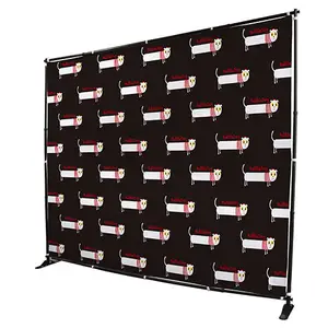 Soporte de banner retráctil de gran formato, accesorio portátil ajustable de 8x8x10, resistente, paso y repetición