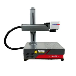 Mesin Penanda Laser Serat Logam Mini 10W 20W 30W 50W Portabel dengan Ezcad