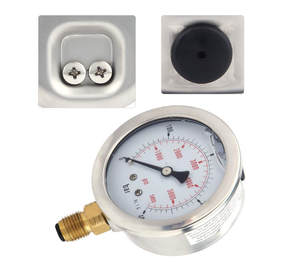 Đồng hồ đo áp suất thủy lực có mặt số 2-1/2 inch, chứa chất lỏng, 0-5000psi/kpa, thép không gỉ 304, lắp đặt phía dưới bằng ren 1/4 inch NPT - Product Image 6